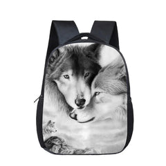 Wolf Print Kindergarten Bookbag for Kids