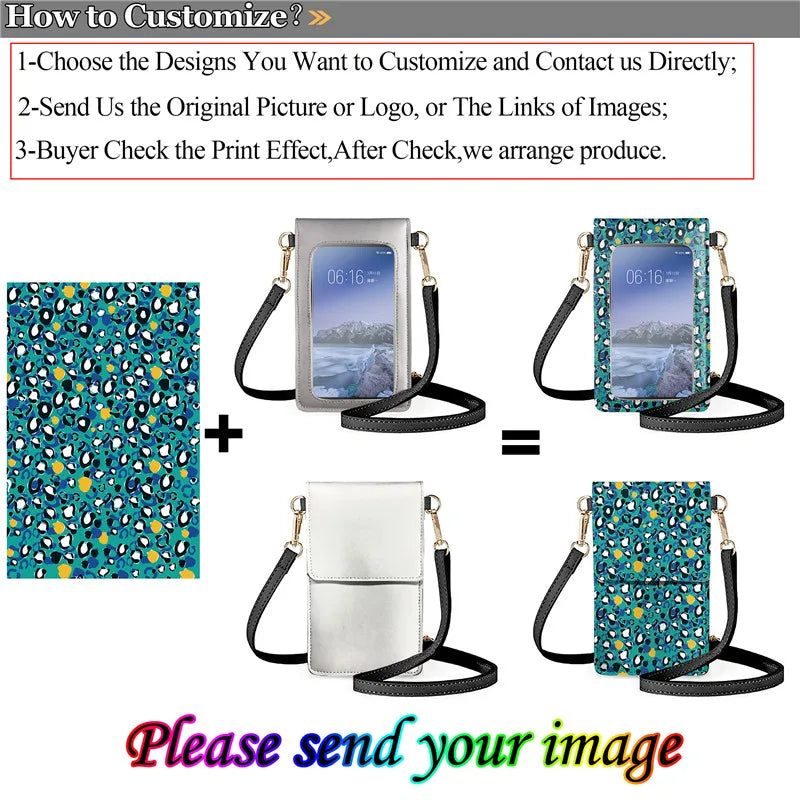 Tie Dye Crossbody Cell Phone Bag, Soft Touch Screen Mobile Phone