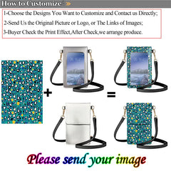 Leather Mini Crossbody Bag Leopard Pattern Phone Purse
