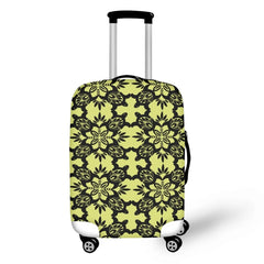 Red Cross Flower Waterproof Checked Luggage Dust Bag Cover