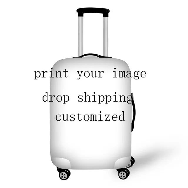 Red Cross Flower Waterproof Checked Luggage Dust Bag Cover