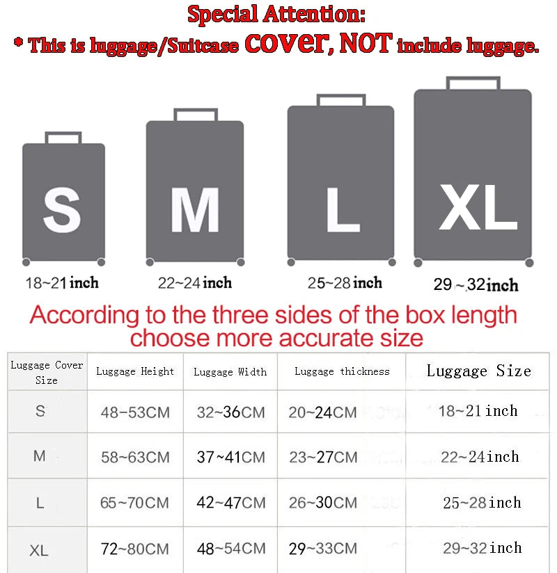 Red Cross Flower Waterproof Checked Luggage Dust Bag Cover