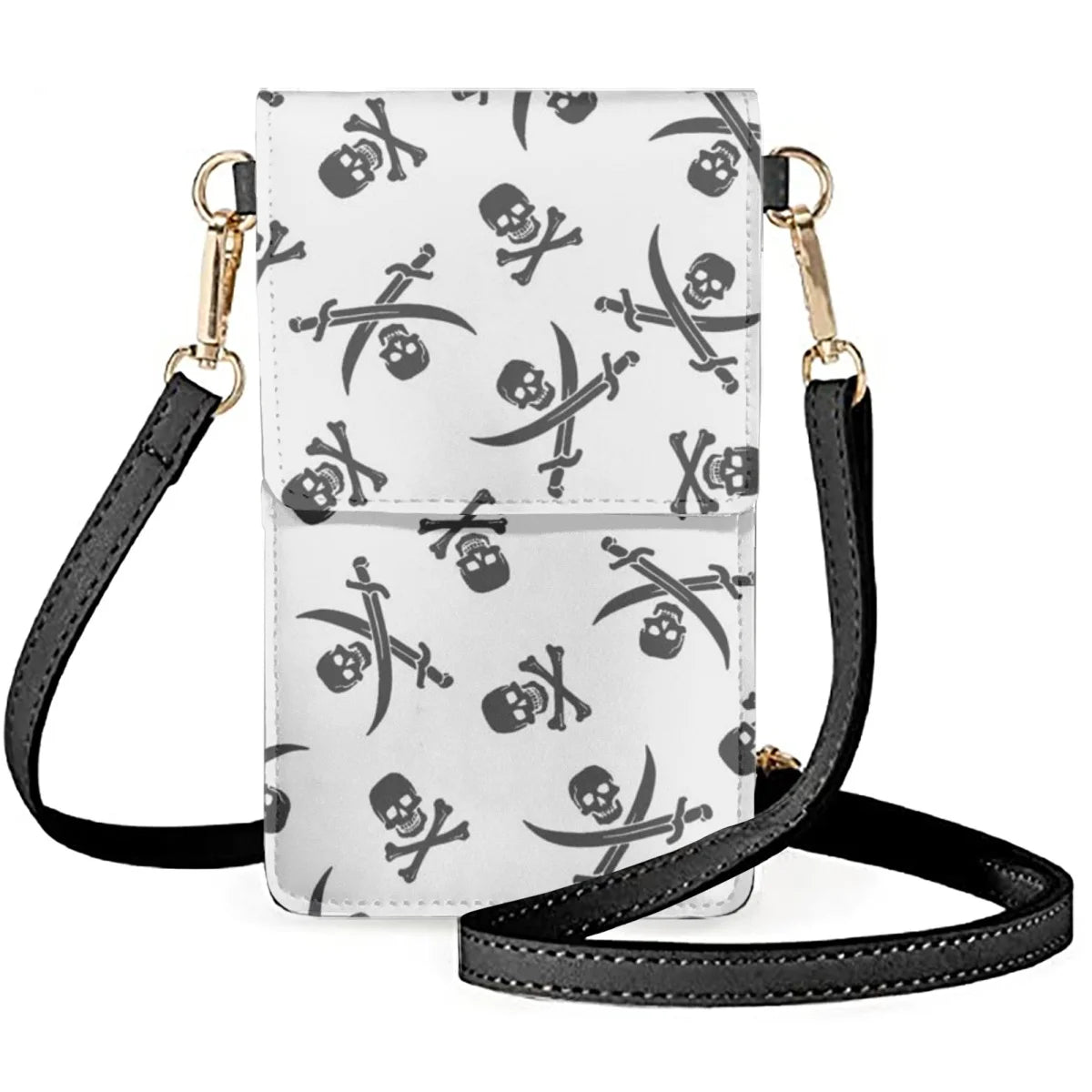 Gothic Skull Handbag Phone Bag Gothic Style Shoulder Bags