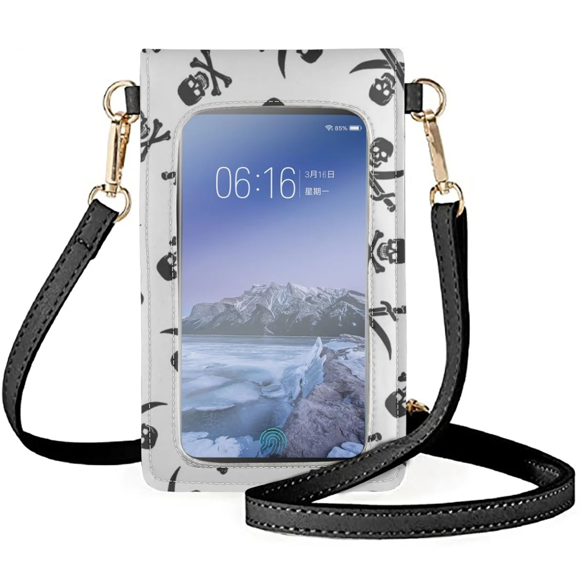 Gothic Skull Handbag Phone Bag Gothic Style Shoulder Bags