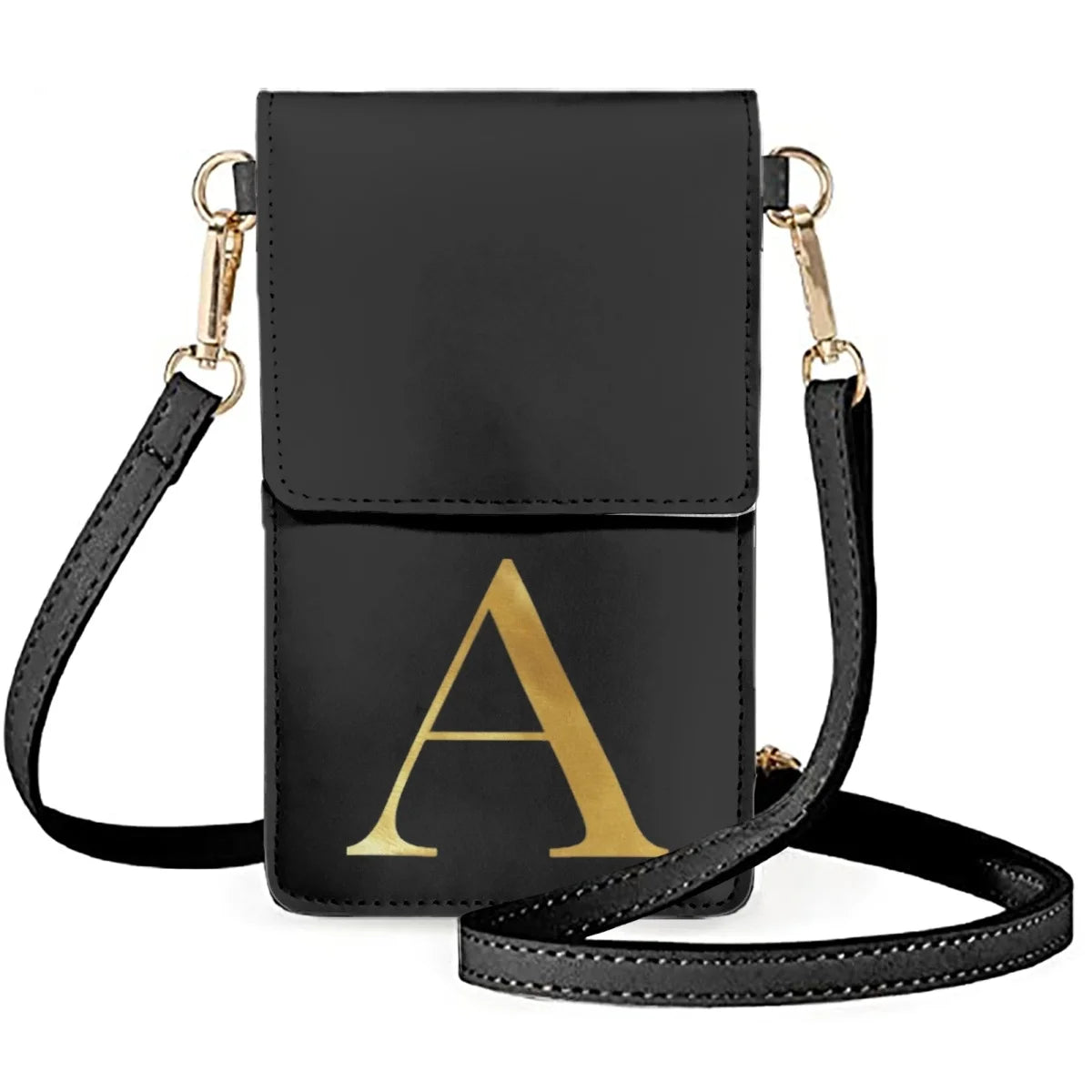 Alphabet Pattern Flip Cellphone Bag Unisex Mobile Phone Pack