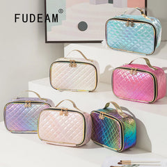 Argyle Portable Women Cosmetic Bag Multifunction Waterproof Travel Storage