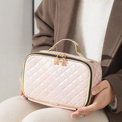 Argyle Portable Women Cosmetic Bag Multifunction Waterproof Travel Storage