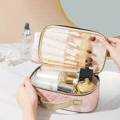 Argyle Portable Women Cosmetic Bag Multifunction Waterproof Travel Storage