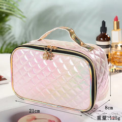 Argyle Portable Women Cosmetic Bag Multifunction Waterproof Travel Storage