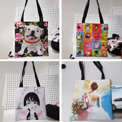 Fairy Love Angel Print Tote Bag Women Shoulder Bag Travel Handbag