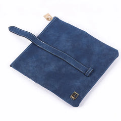 Famous Long Purse Two Fold Women Wallets Drawstring Nubuck Leather