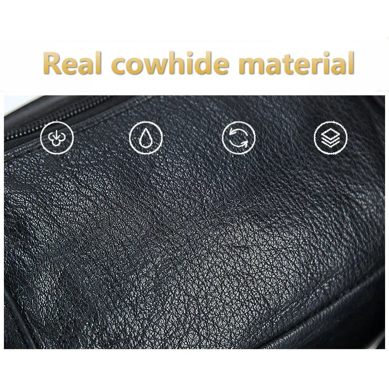 Leather Mens Fanny Pack Waist Bag Waist Purse Banana Bag Belt Pack Leg
