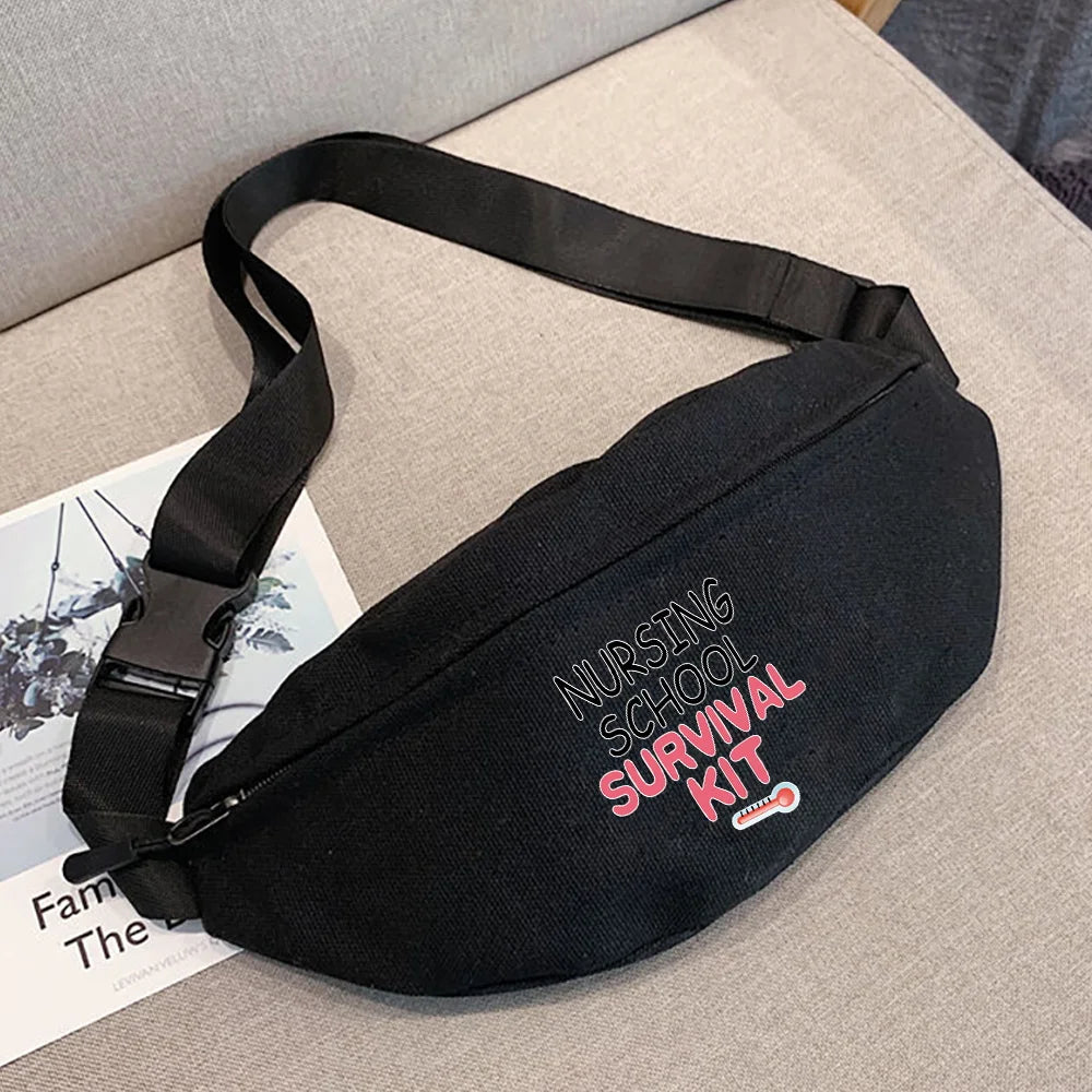 Nurse Print Fanny Pack for Teens Outdoor Sports Running Cycling Waist Bag