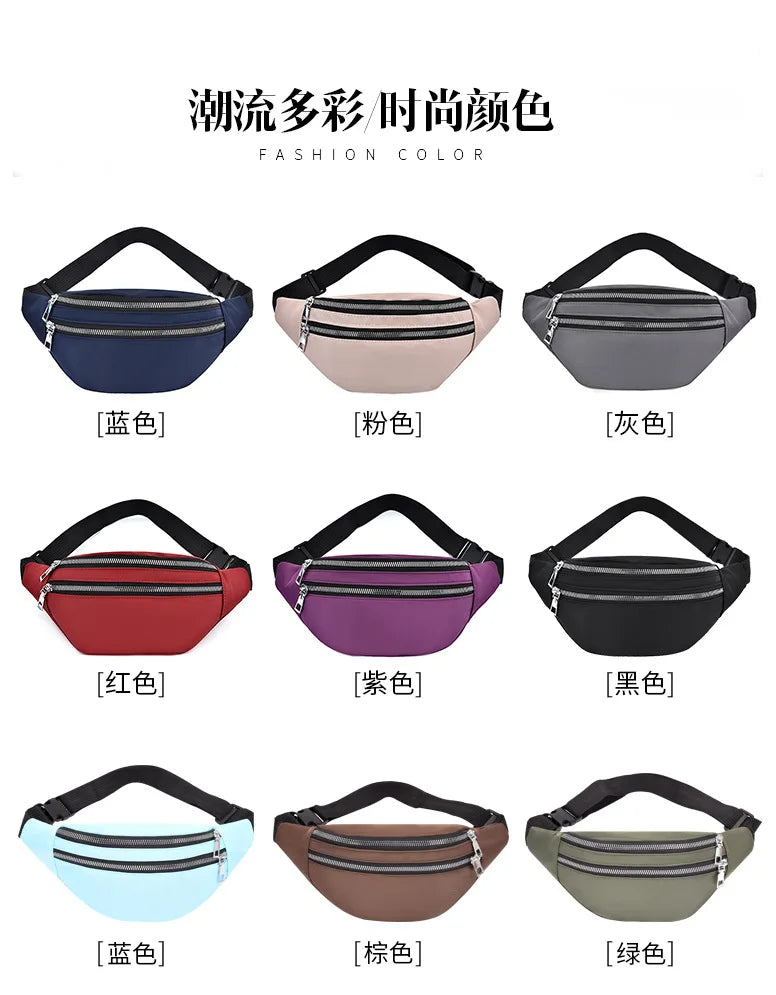 Waterproof Fanny Pack Waist Bag Large Capacity Sport Travel Purse