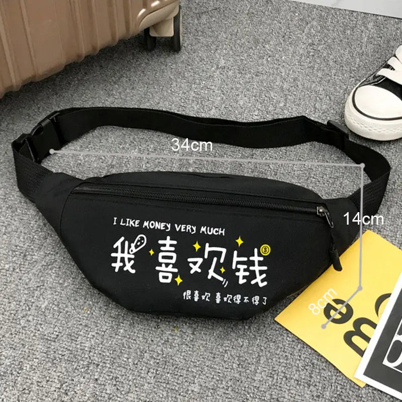 Women's Fanny Pack Hip-hop Waist Bag Travel Chest Bag