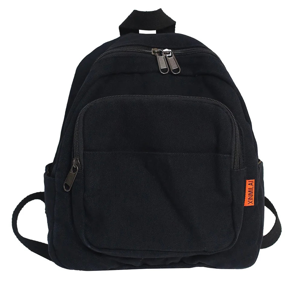 Preppy Style Women Backpack Canvas School Bag For Teenage Girls