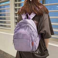 Preppy Style Women Backpack Canvas School Bag For Teenage Girls
