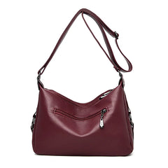 Soft Washed Pu Leather Women Messenger Bag Crossbody Shoulder Handbags