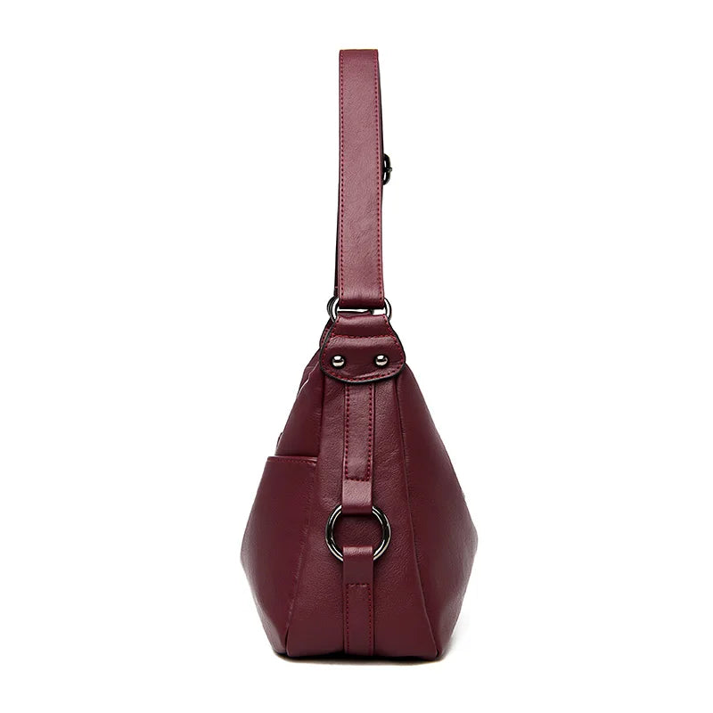 Soft Washed Pu Leather Women Messenger Bag Crossbody Shoulder Handbags