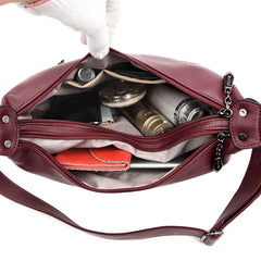 Soft Washed Pu Leather Women Messenger Bag Crossbody Shoulder Handbags