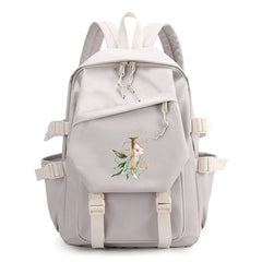 Beige Large Capacity Laptop Backpack for Girls School Student
