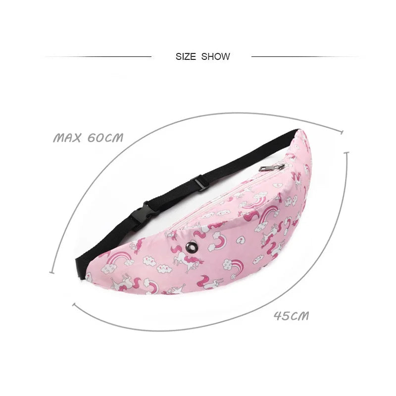 3D Colorful Print Waist Bag Fanny Pack Money Travelling Mobile Phone Bag