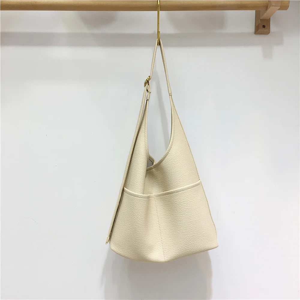 Soft Pu Leather Shoulder Bag Large Capacity Tote Composite Bags