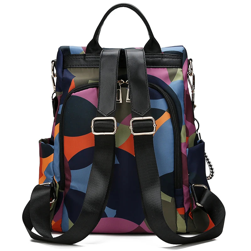 Anti Theft Women Backpack Durable Oxford Style Cloth School Backpack