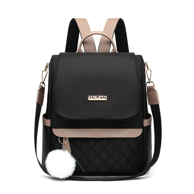 Anti-Theft Women Travel Backpack Solid School Bag