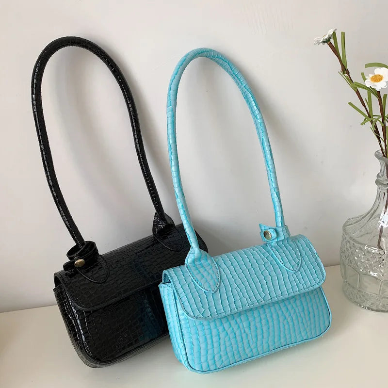 Snakeskin Shoulder Bag Women Spring Casual Small Bag