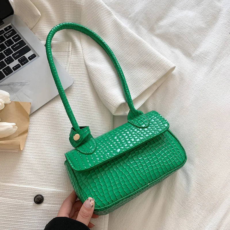 Snakeskin Shoulder Bag Women Spring Casual Small Bag