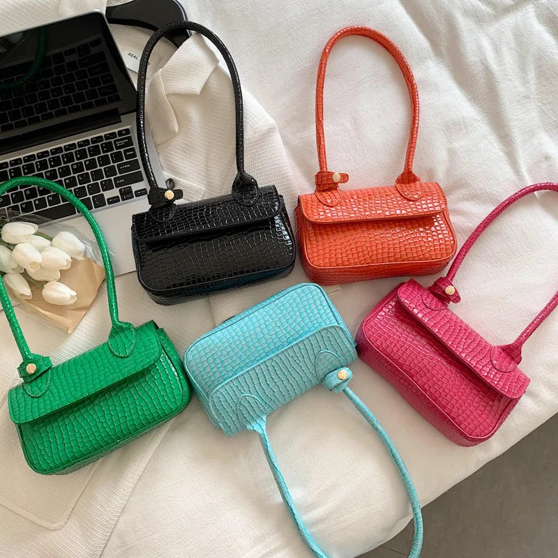 Snakeskin Shoulder Bag Women Spring Casual Small Bag
