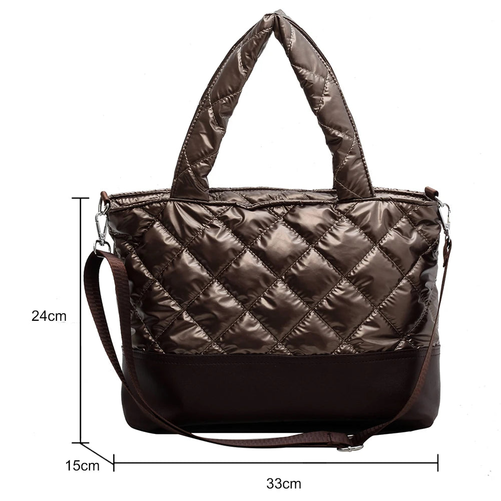 Quilted Shoulder Crossbody Bag Large Tote Ladies Travel Handbags