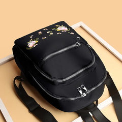 Waterproof Oxford Embroidery Travel Bag Daily Lady Pack Shopping Handbag