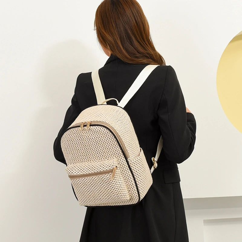 Boho Woven Backpack Purse Bag for Women Beach Handbag
