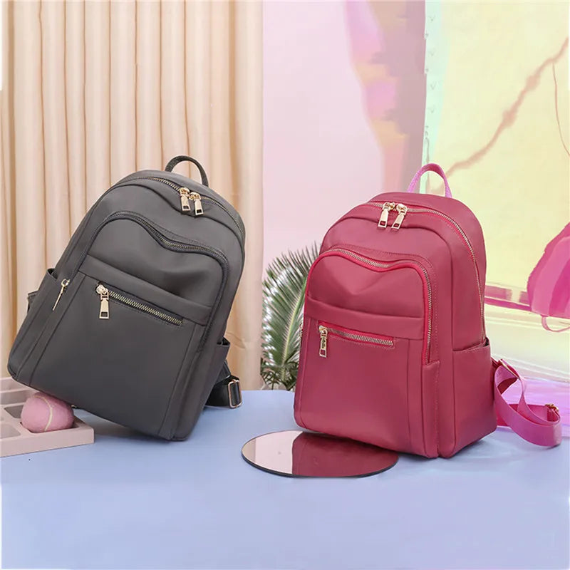 Women's Oxford Backpack Shoulder Bag Schoolbag Rucksack