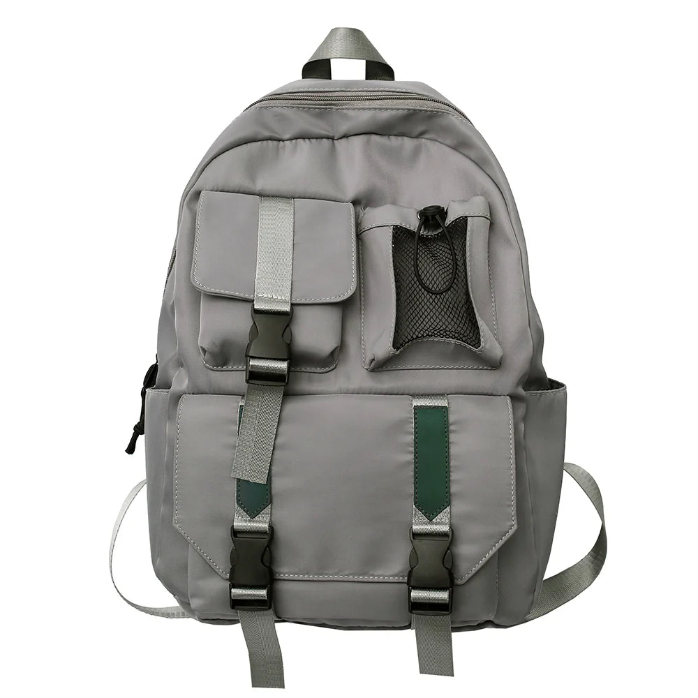 Gray Youth Unique School Bag Unisex High Street Style Personality