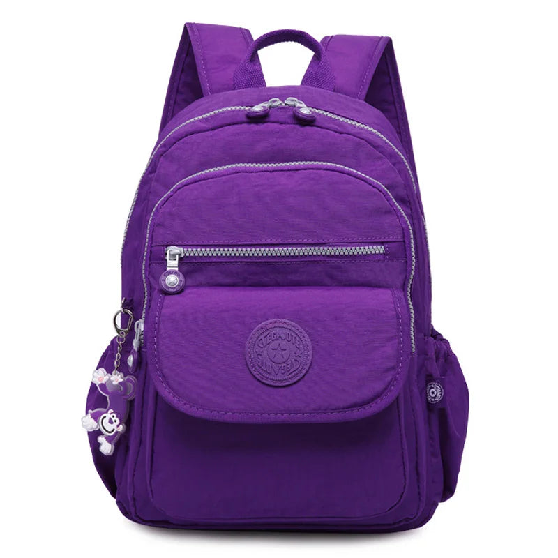 Waterproof Nylon Backpacks Women Laptop Bagpack Unisex School Backpack