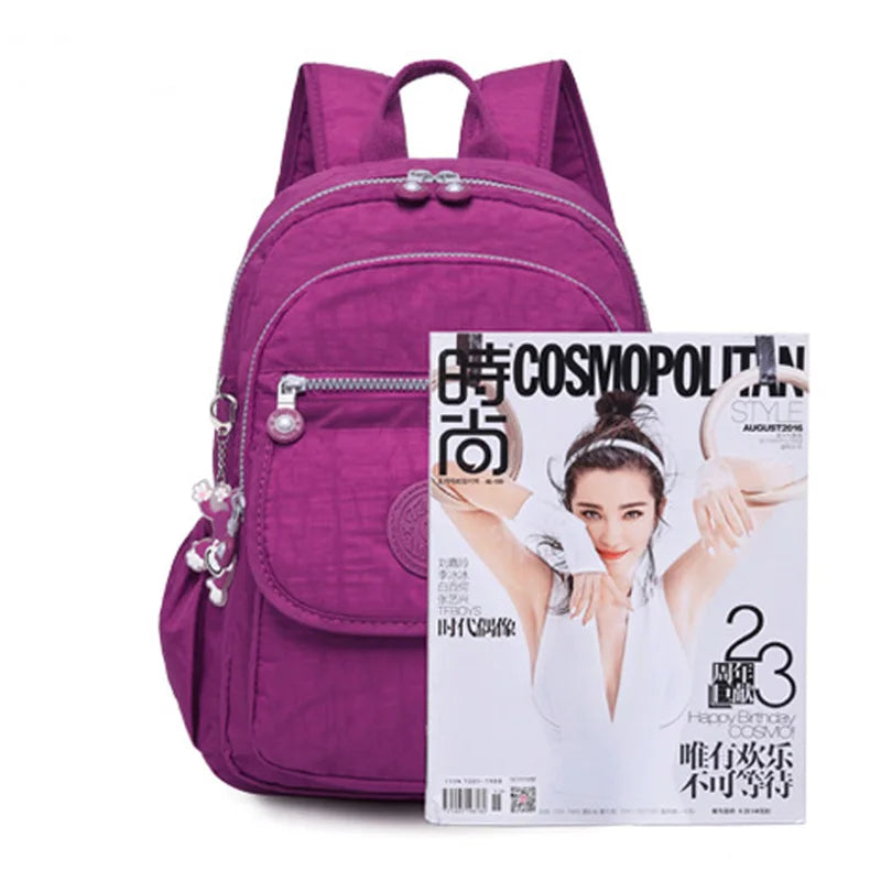 Waterproof Nylon Backpacks Women Laptop Bagpack Unisex School Backpack