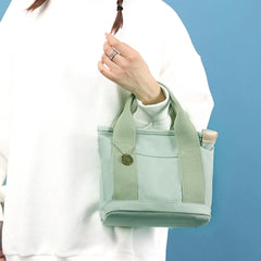 Canvas Shoulder Bag Large Beach Tote Fuzzy Kids Unisex Portable