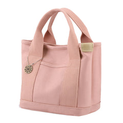 Canvas Shoulder Bag Large Beach Tote Fuzzy Kids Unisex Portable