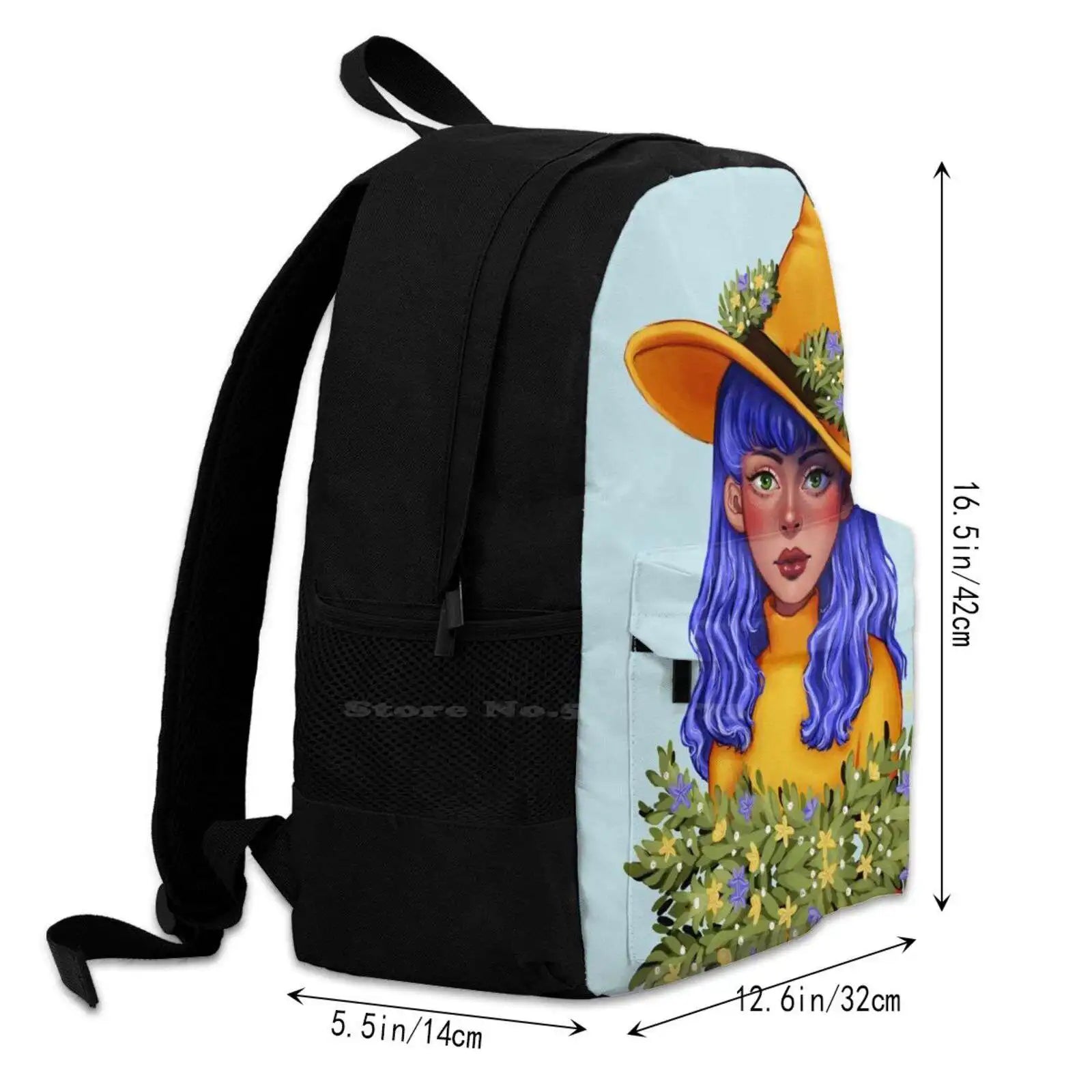 Witchy Green Plants Backpack