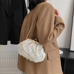 Beaded Frame Evening Clutch Bag Women's Handbag Small Tote