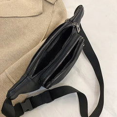 Leather Waist Pack Crossbody Phone Pouch Chest Bag