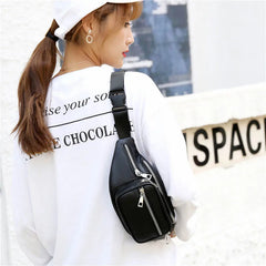 Women's PU Chest Bag Waterproof Crossbody Pouch