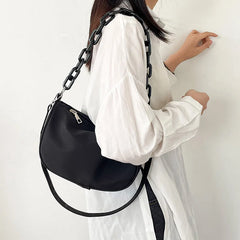Nylon Shoulder Bag for Women Chains Crossbody Bag