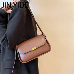 Women's PU Leather Flap Shoulder Bag Lock Crossbody Purse