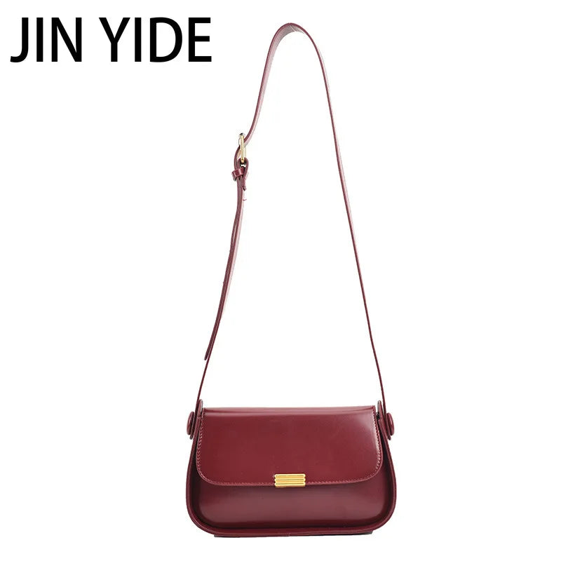 Women's PU Leather Flap Shoulder Bag Lock Crossbody Purse