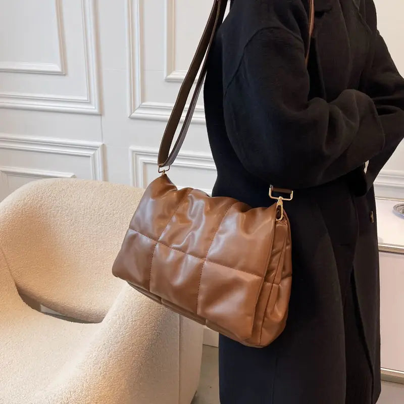 Winter Large Capacity Cotton Shoulder Bag