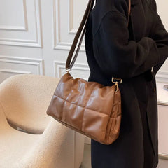 Winter Large Capacity Cotton Shoulder Bag